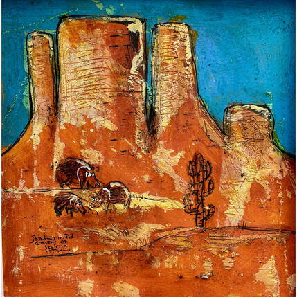 Painting Red Canyon of Sedona by Maury Hervé | Painting