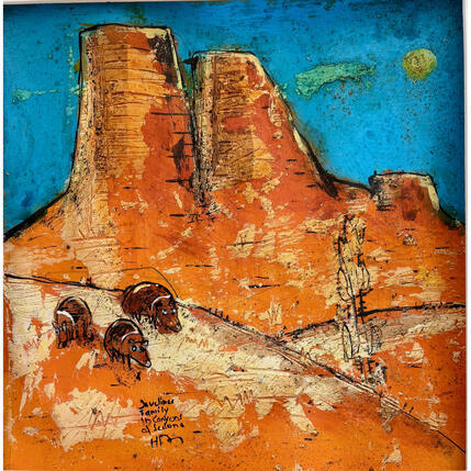 Painting Javelines family by Maury Hervé | Painting