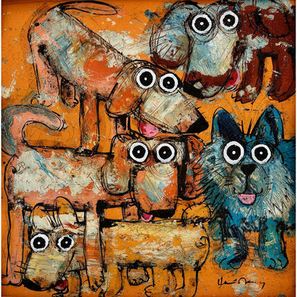 Painting Give me five! by Maury Hervé | Painting