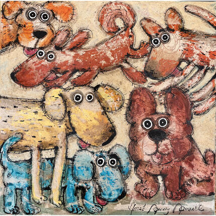 Painting Buddies in the square! by Maury Hervé | Painting