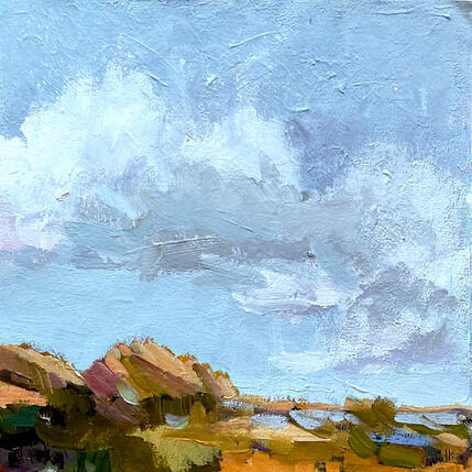 Painting Incoming Storm by Carrillo Cindy  | Painting Figurative Oil Landscapes