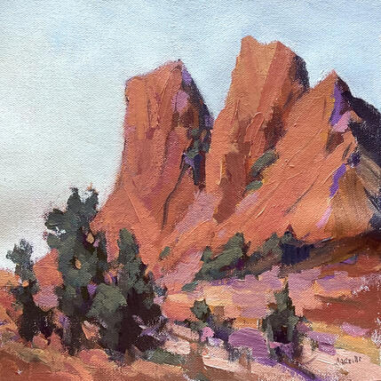 Painting Hidden Valley by Carrillo Cindy  | Painting Figurative Oil Landscapes