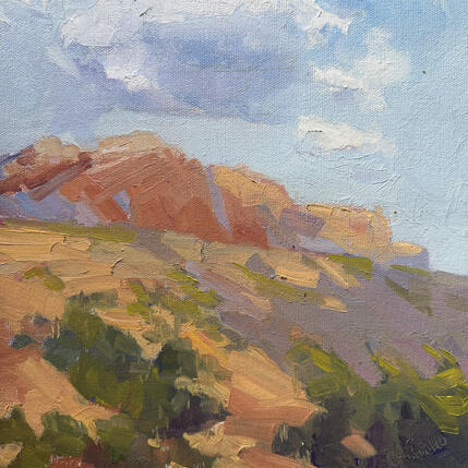 Peinture Vernissage 1 par Carrillo Cindy  | Tableau Figuratif Huile Paysages