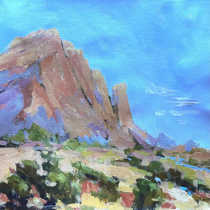 Painting A Chance to Catch Your Breath by Carrillo Cindy  | Painting Figurative Oil Landscapes