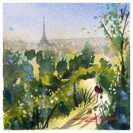 Painting Balade sur la butte by Bailly Kévin | Painting