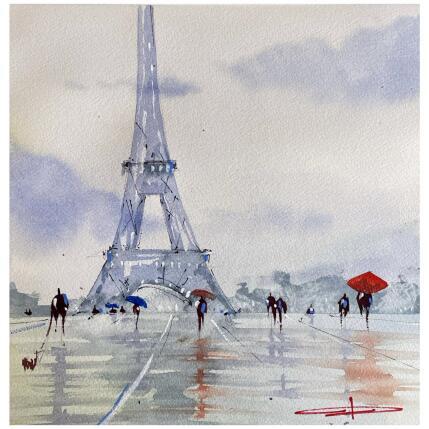 Painting La Tour Eiffel s’enflamme by Bailly Kévin | Painting