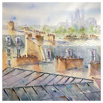 Gemälde Cheminées de Paris sur Montmartre  von Bailly Kévin  | Gemälde