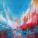 Painting Red flash by Levesque Emmanuelle | Painting Oil