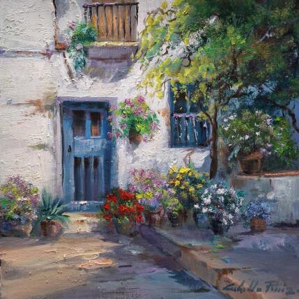 Painting Casa de la puerta azul by Cabello Ruiz Jose | Painting
