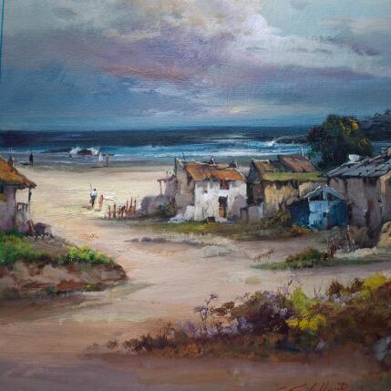 Painting Casas de pescadores by Cabello Ruiz Jose | Painting