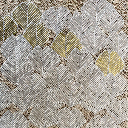 Gemälde Ginkgo von Caviale Marie | Gemälde Abstrakt Minimalistisch, Pop-Ikonen