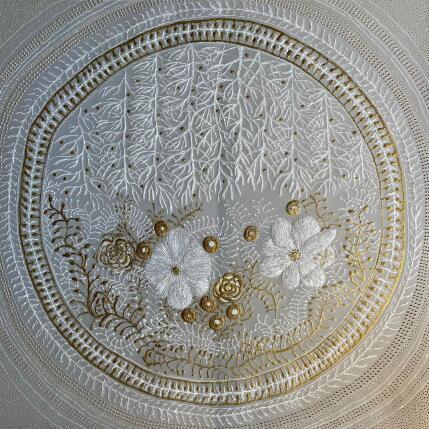 Peinture Rosace 6 par Caviale Marie | Tableau Abstrait Minimaliste