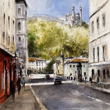 Painting Passage vers la colline lumiére  by Poumelin Richard | Painting Figurative Oil