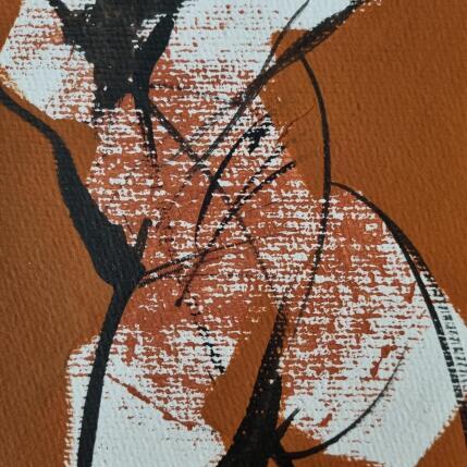 Peinture Ocre rouge par Chaperon Martine | Tableau Figuratif Acrylique Nu