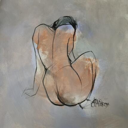 Peinture Tendresse par Chaperon Martine | Tableau Figuratif Acrylique Nu