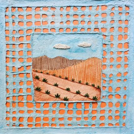 Peinture The gentle desert par Vazquez Laila | Tableau Figuratif Aquarelle, Textile Paysages