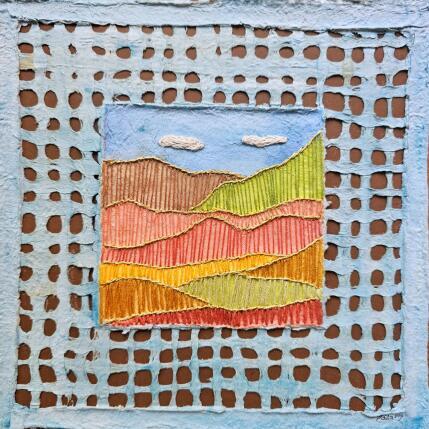 Peinture Where the mountains whisper par Vazquez Laila | Tableau Figuratif Aquarelle, Textile Paysages