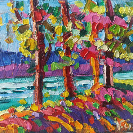 Painting Echo by Georgieva Vanya | Painting Figurative Oil Landscapes