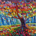 Painting Autumn Blaze by Georgieva Vanya | Painting Figurative Landscapes Oil