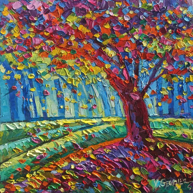 Peinture Autumn heartbeat par Georgieva Vanya | Tableau Figuratif Paysages Huile