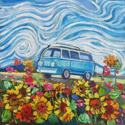 Painting Road Trip Destination: Endless Summer by Georgieva Vanya | Painting Figurative Oil Landscapes