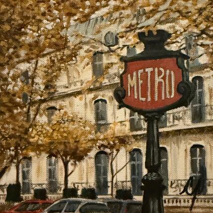 Painting Métro d'automne by Poulain Clément | Painting Figurative Oil Landscapes, Society, Urban