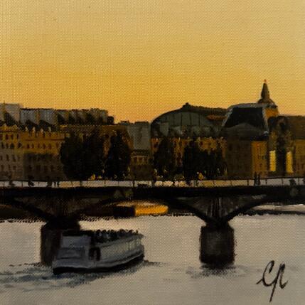Painting Lumière et Seine II by Poulain Clément | Painting Figurative Oil Architecture, Landscapes, Urban