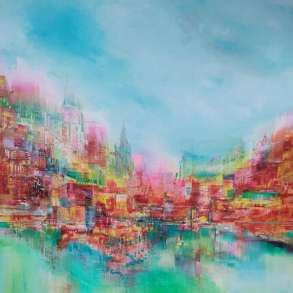 Painting Paradis by Levesque Emmanuelle | Painting  Oil