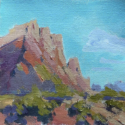 Painting A Time to Reflect by Carrillo Cindy  | Painting Figurative Oil Landscapes