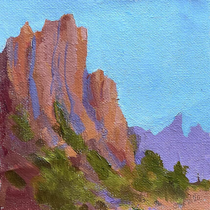 Painting Time Stands Still by Carrillo Cindy  | Painting Figurative Oil Landscapes