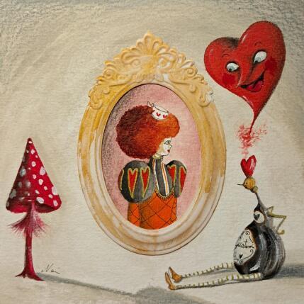 Peinture Alice e il gusto par Nai | Tableau Surréalisme Acrylique, Collage Cinéma, Icones Pop