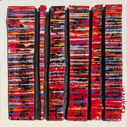 Painting Bc6 fine rouge multi by Langeron Luc | Painting