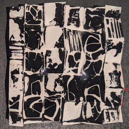 Peinture Bc6 Facette noir blanc par Langeron Luc | Tableau