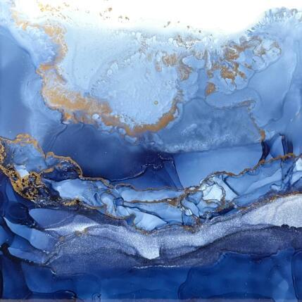 Peinture 2949 Bleu Velvet  par Depaire Silvia | Tableau Abstrait Acrylique