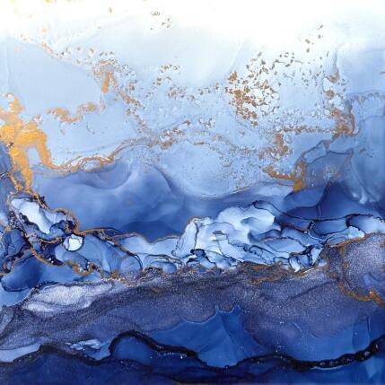 Painting 2950 Bleu velvet  by Depaire Silvia | Painting Abstract Acrylic