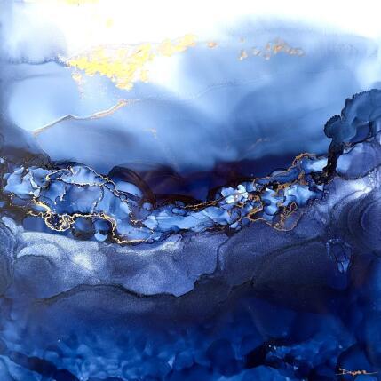Painting 2812 Bleu Velvet  by Depaire Silvia | Painting Abstract Acrylic