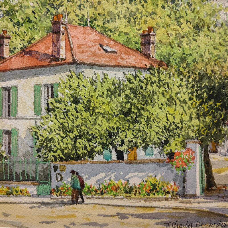 Pintura La promenade du Dimanche por Decoudun Jean charles | Pintura