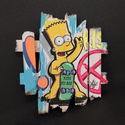 Pintura Bart kiss my ass  por Sufyr | Pintura