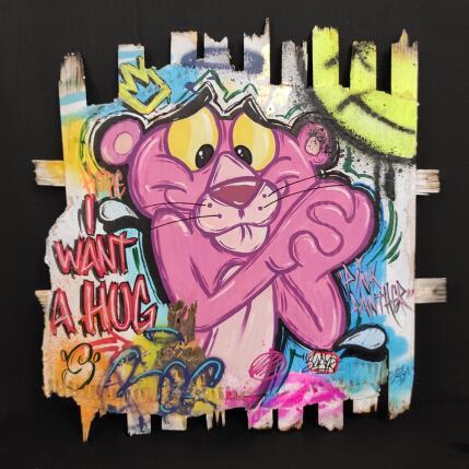 Gemälde Pink panther I want a hug von Sufyr | Gemälde
