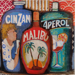 Painting Aperitivo 3 by Villanueva Puigdelliura Natalia | Painting Figurative