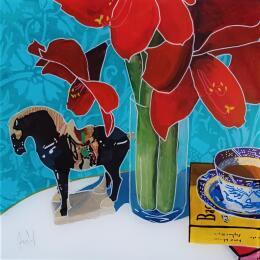 Gemälde Francis sentait l'arrivée du printemps von Auriol Philippe | Gemälde Figurativ Acryl, Plexiglas, Posca Stillleben