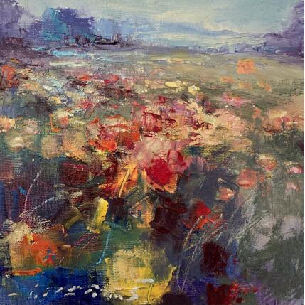 Painting Headow of freedom by Petras Ivica | Painting Figurative Oil Landscapes, Pop icons