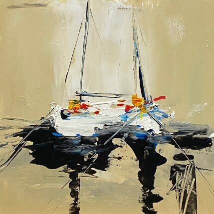 Painting Ancrage by Raffin Christian | Painting Figurative Oil Marine