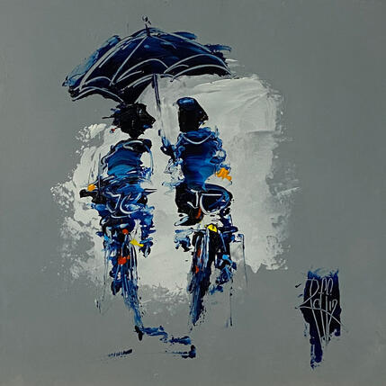 Peinture Complices par Raffin Christian | Tableau Figuratif Huile Scènes de vie