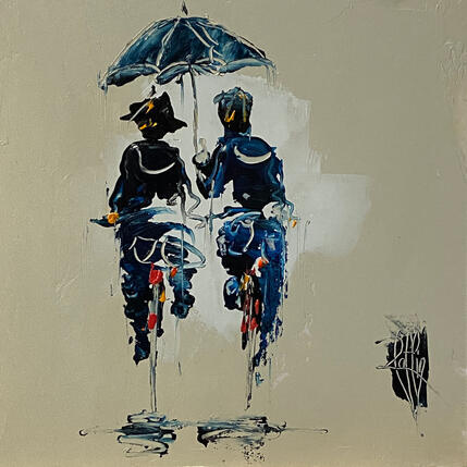 Peinture Juste Nous par Raffin Christian | Tableau Figuratif Huile Scènes de vie