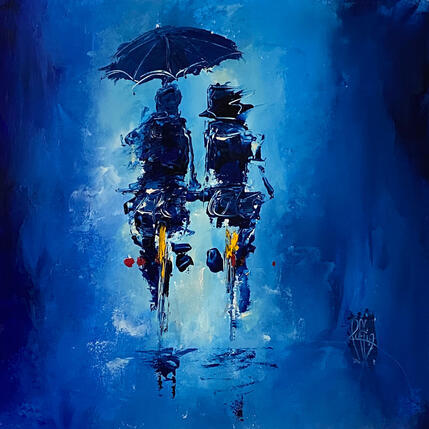 Peinture Balade Song par Raffin Christian | Tableau Figuratif Huile Scènes de vie