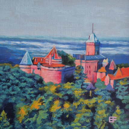 Painting Au dessus de la plaine by Emma Fischer | Painting