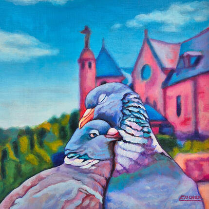 Painting L'horizon partagé  by Emma Fischer | Painting