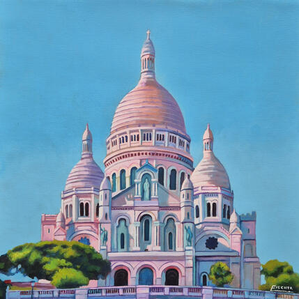 Peinture Un nuage de pierre par Emma Fischer | Tableau Figuratif Acrylique Architecture, Sport