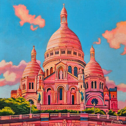 Peinture Palette parisienne  par Emma Fischer | Tableau Figuratif Acrylique Architecture, Urbain
